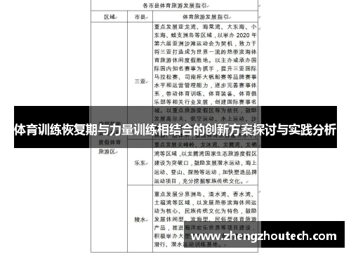 体育训练恢复期与力量训练相结合的创新方案探讨与实践分析